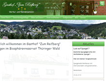 Tablet Screenshot of gasthof-zumreifberg.de